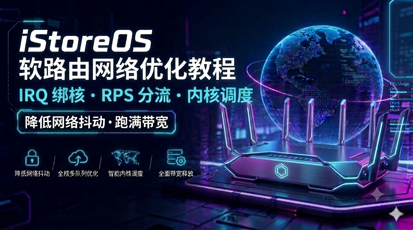 软路由网络优化调试 - 降低网络抖动、跑满带宽